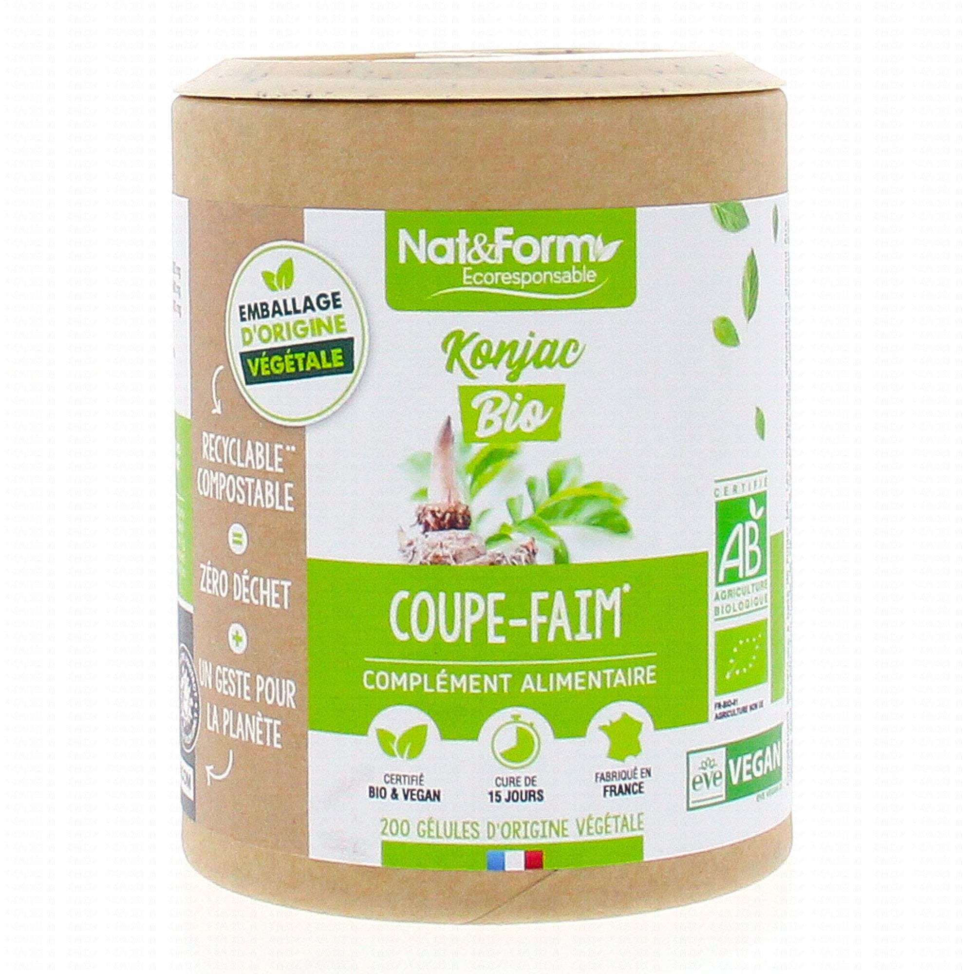 Konjac bio coupe-faim Nat&Form - complément alimentaire, perte de