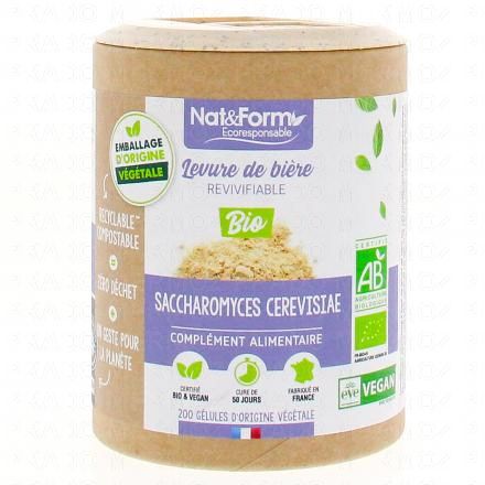 NAT & FORM Ecoresponsable - Levure de bière bio revivifiable 200 gélules