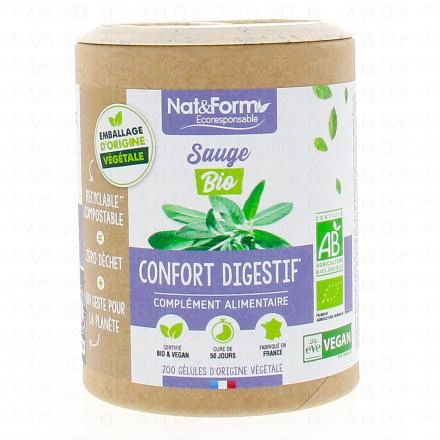 NAT & FORM Ecoresponsable - Sauge bio 200 gélules