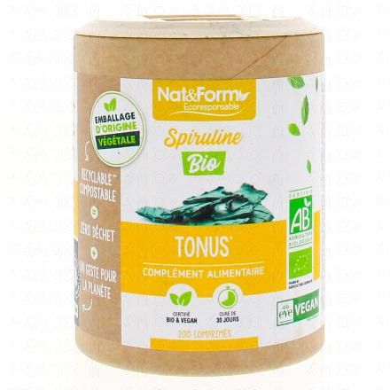 NAT & FORM Ecoresponsable - Spiruline Bio 200 comprimés