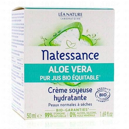 NATESSANCE Crème soyeuse hydratante Aloé vera bio 50ml