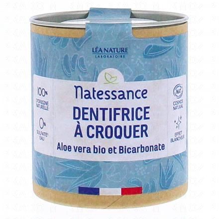 NATESSANCE Dentifrice à croquer aloe vera bio et bicarbonate x80