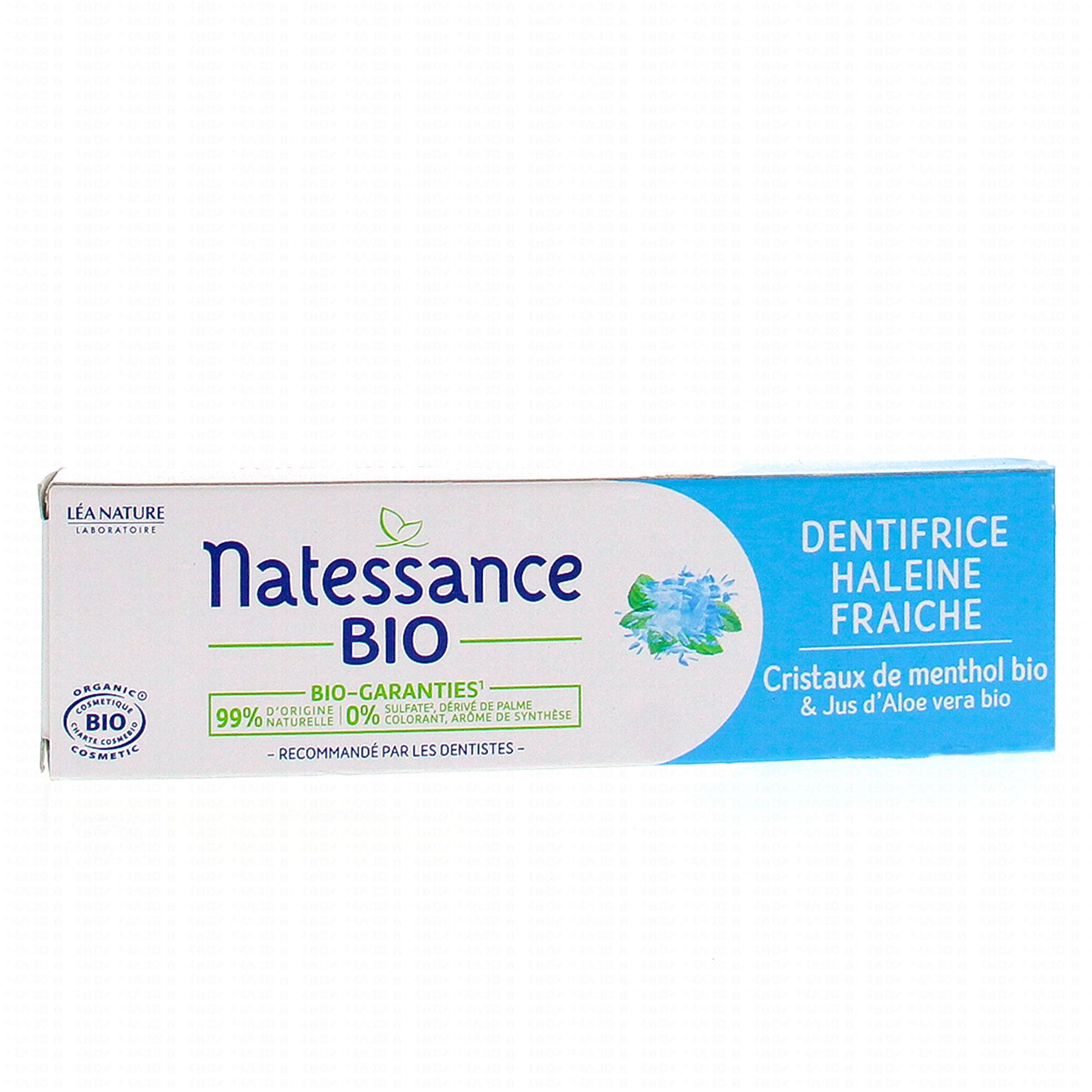 NATESSANCE Dentifrice haleine fraiche bio 75ml - Parapharmacie Prado Mermoz