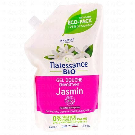 NATESSANCE Gel Douche envoûtant Jasmin bio (eco-pack 650ml)