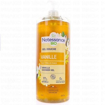 NATESSANCE Gel douche Vanille bio flacon 1L