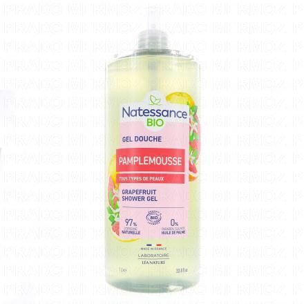 NATESSANCE Gel douche Vivifiant au Pamplemousse 1L