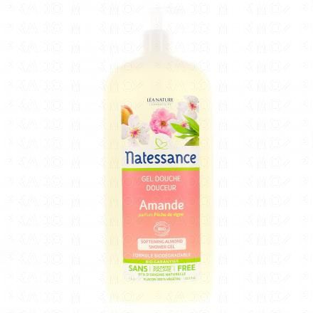 NATESSANCE Gel douche amande parfum pêche de vigne bio (1l)