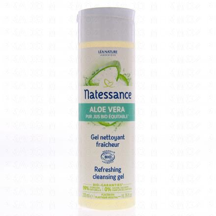 NATESSANCE Gel nettoyant fraîcheur Aloe vera bio 200ml