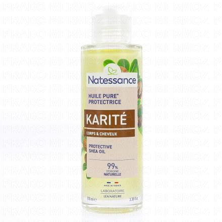 NATESSANCE Huile de karité 100% pure flacon 100ml