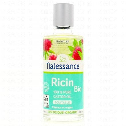 NATESSANCE Huile de ricin bio fortifiante et régénérante cheveux et ongles flacon 100ml