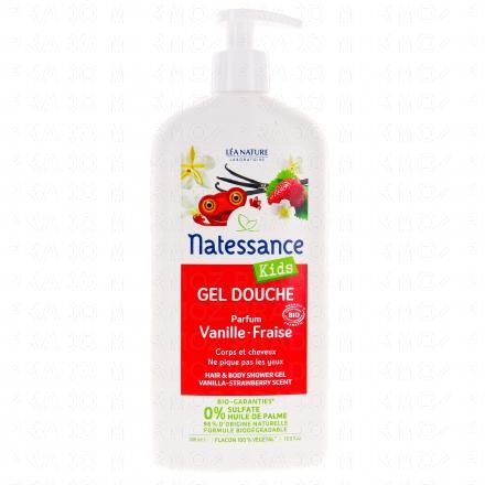 NATESSANCE Kids Gel douche vanille fraise flacon 500ml