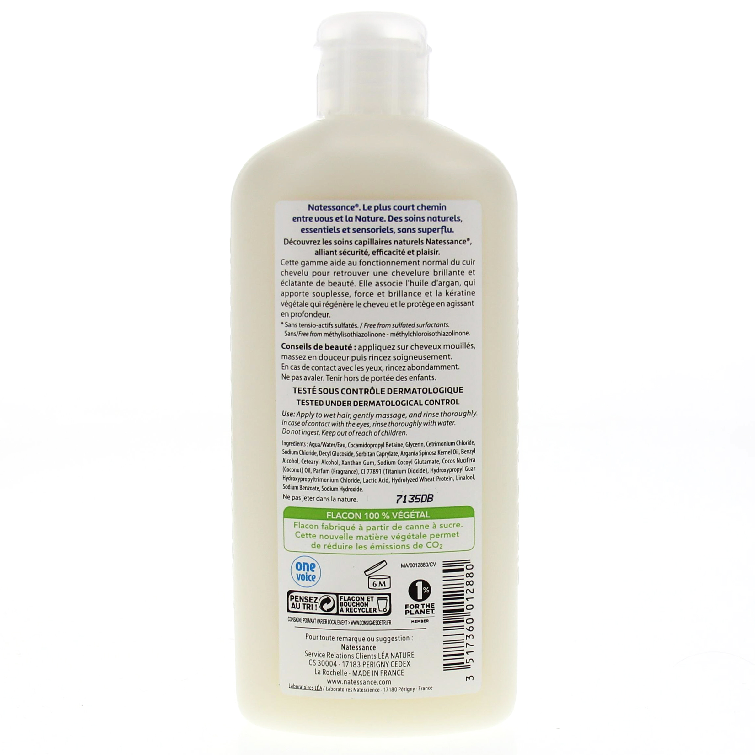 Natessance Shampoo Argan & Botanical Keratin 250ml