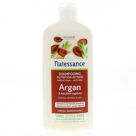 NATESSANCE Shampooing Nutrition Intense Argan & Kératine Végétale 250ml