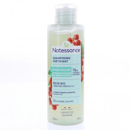 NATESSANCE Shampooing réparateur à l'huile de ricin (flacon 100ml)