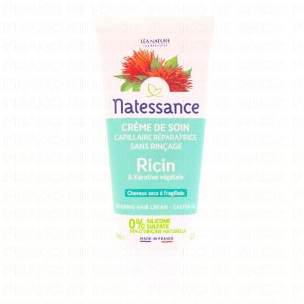 NATESSANCE Soin capillaire à l'huile de ricin tube 100ml