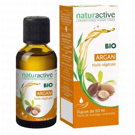 NATURACTIVE Huile Végétale Bio Argan flacon 50ml