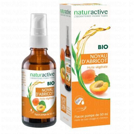 NATURACTIVE Huile végétale Noyau d'Abricot Bio Flacon Pompe 50ml