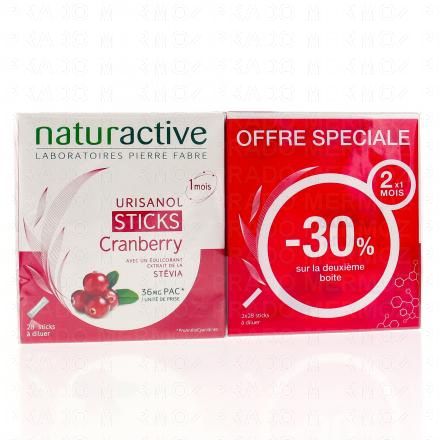 NATURACTIVE Urisanol Cranberry 28 sachets (lot de 2 boîtes de 28 sticks)