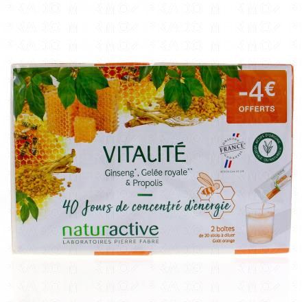 NATURACTIVE Vitalité 20 sticks à diluer lot de 2 boites