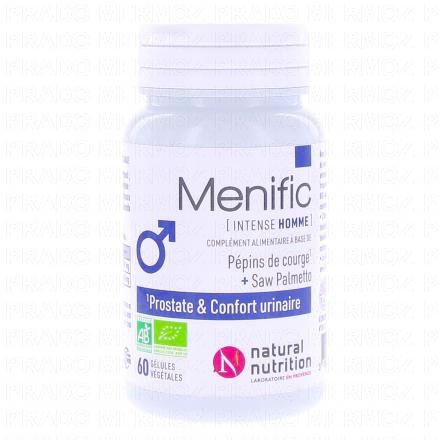 NATURAL NUTRITION Menific intense homme bio x60 gélules