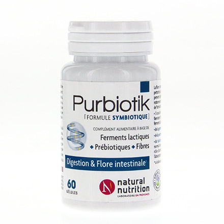 NATURAL NUTRITION Purbiotik (60 gélules)