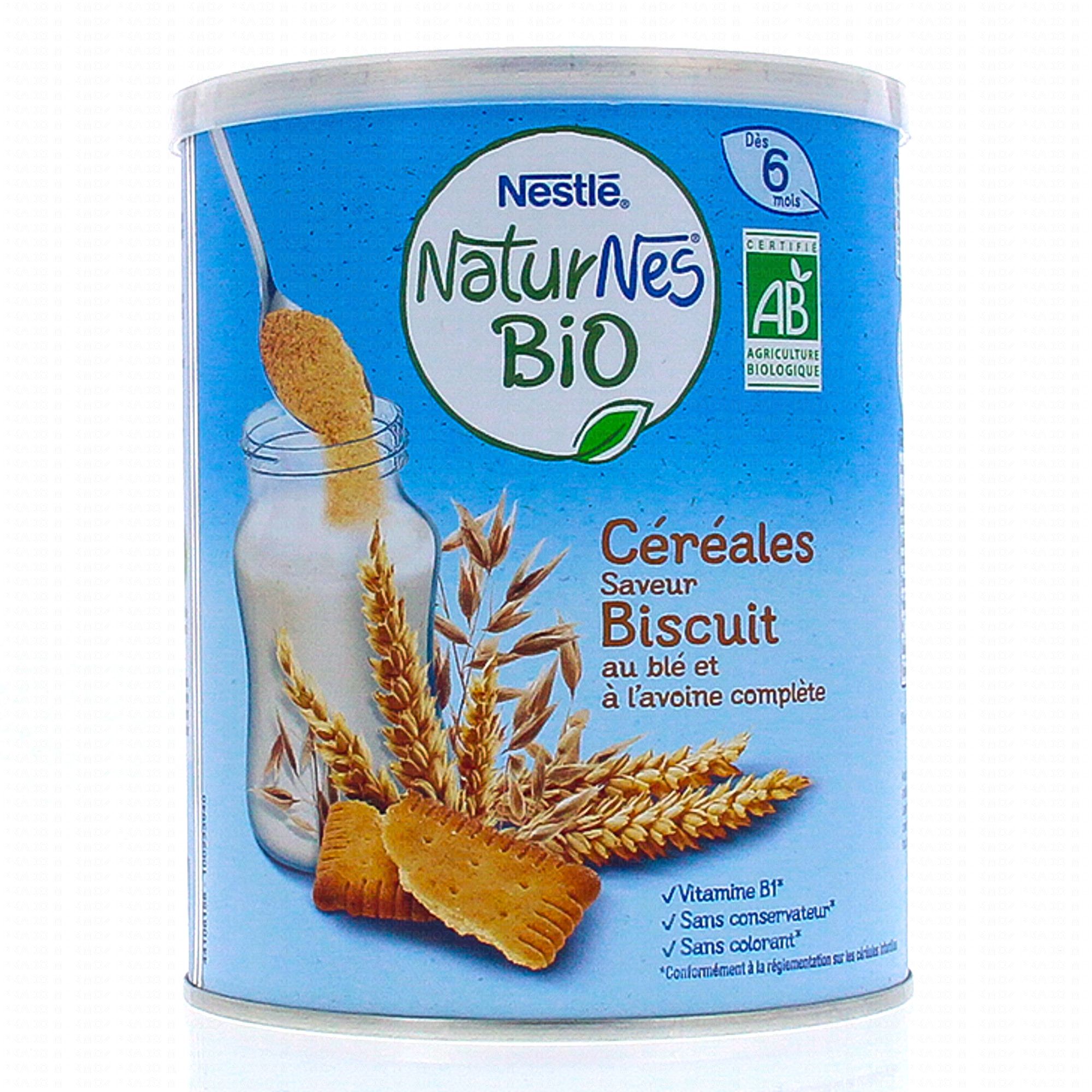 NESTLE Naturnes Céréales saveur biscuit dès 6 mois Boite 240g -  Parapharmacie Prado Mermoz