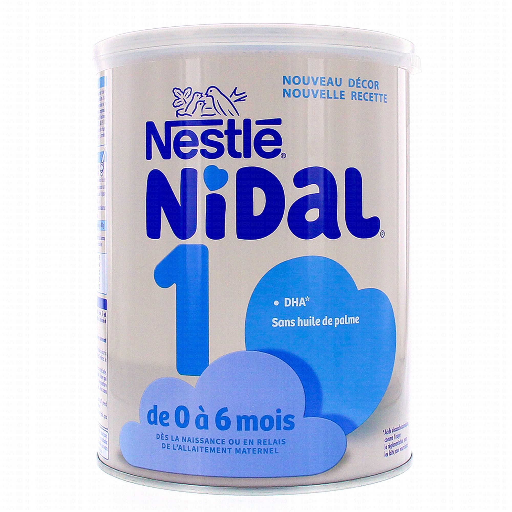 NESTLE Nidal Lait 1er age 0-6 mois 800g - Parapharmacie Prado Mermoz