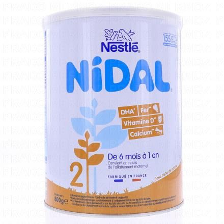 NESTLE Nidal Lait de Suite 2&egrave;me &acirc;ge 800g