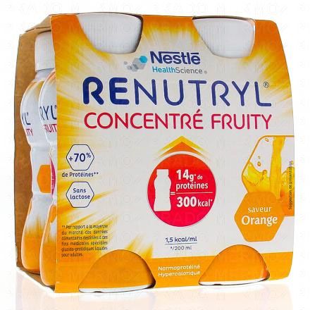 NESTLE Renutryl concentréfruity saveur orange 4x200ml