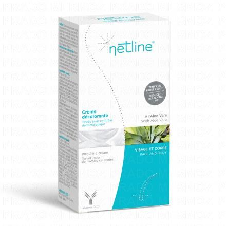 NETLINE Crème décolorante peau sensible: crème décolorante tube 40ml + crème activatrice à reconstituer tube 20ml