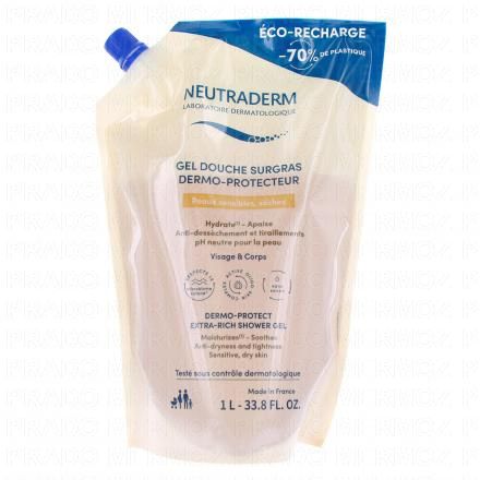NEUTRADERM Gel douche surgras dermo-protecteur eco-recharge 1l