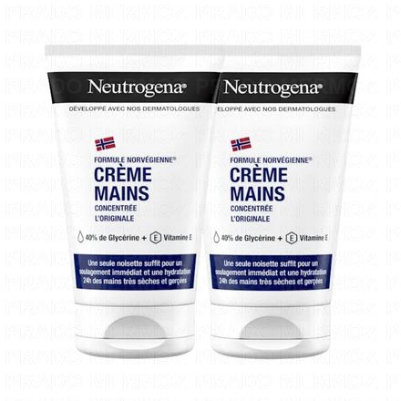 NEUTROGENA Crème mains concentrée ''L'original'' 2 tubes x 50ml