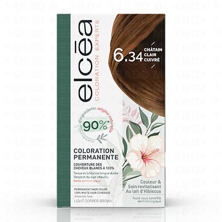 Elcéa Coloration permanente châtain clair cuivré n°6.34