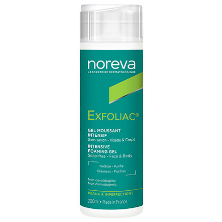 NOREVA Exfoliac gel moussant intensif flacon 200ml