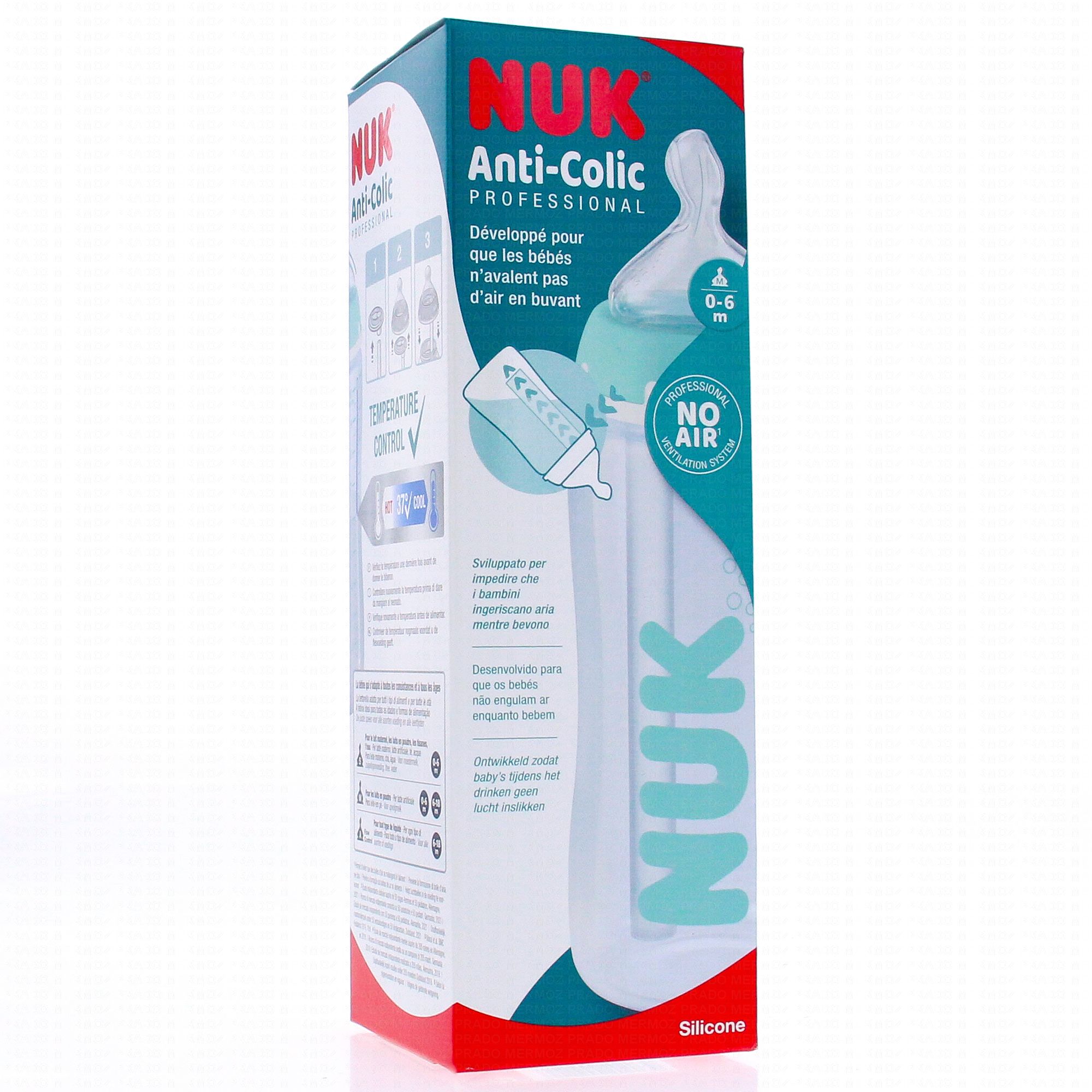 Acheter Nuk fc + tc biberon silicone 0-6 mois mixte nuit 300ml sur