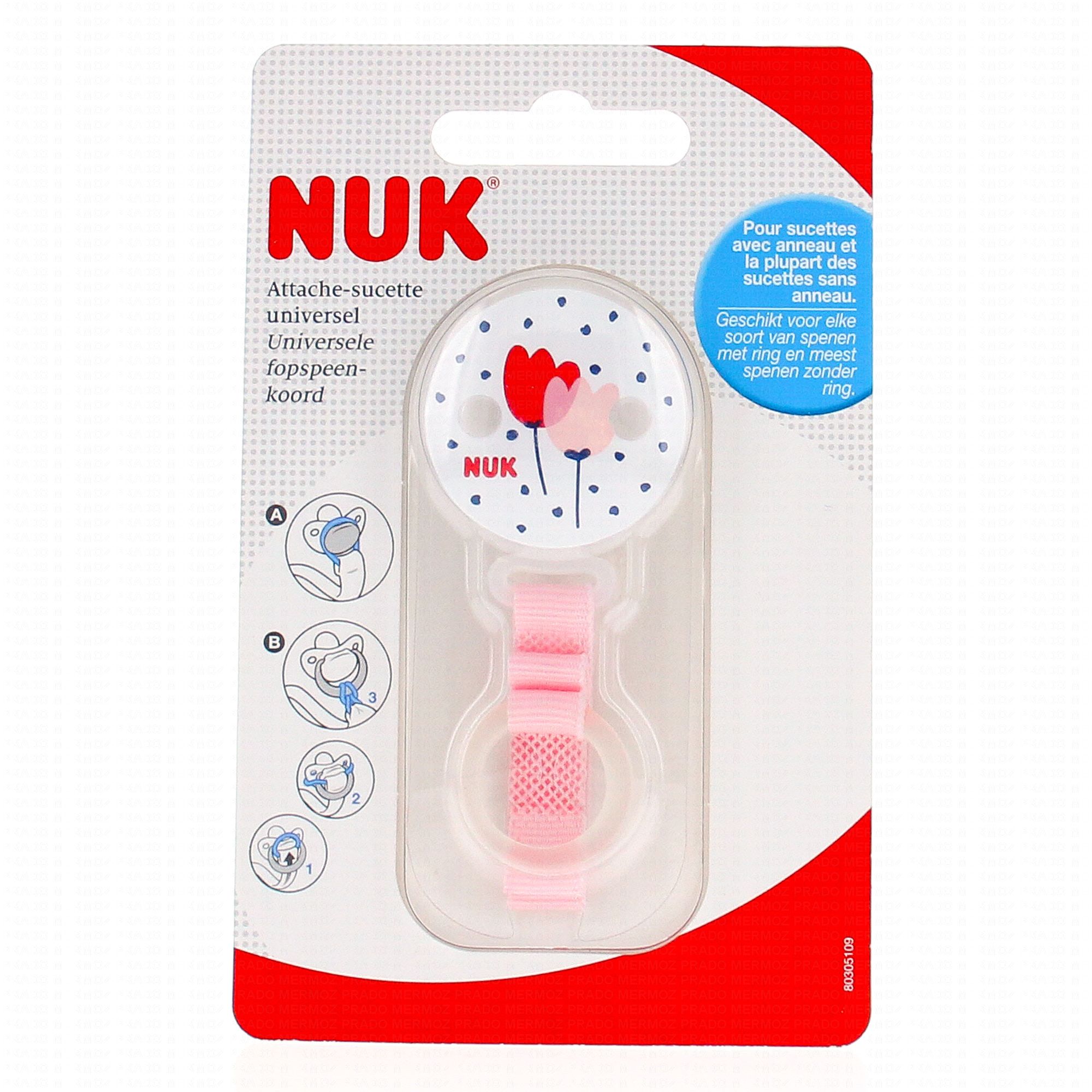 Anneau silicone attache tetine pour sucette mam nuk sans anneau