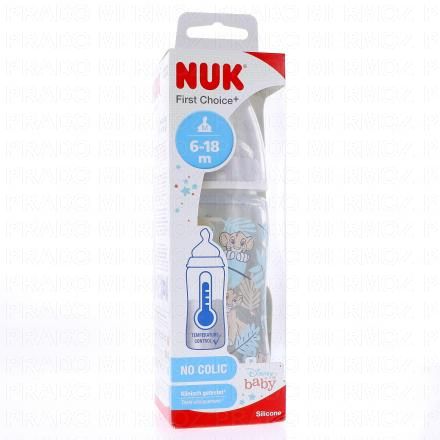 NUK Biberon First Choice + 6-18 mois 360ml (roi lion)