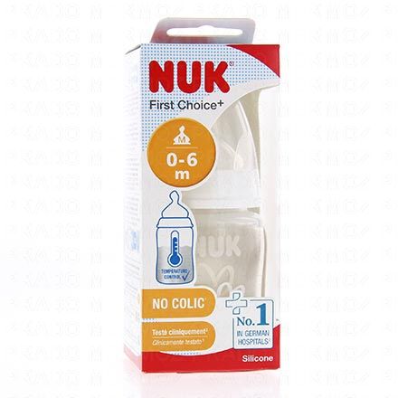 NUK First Choice - Biberon 1er âge 150ml (blanc)