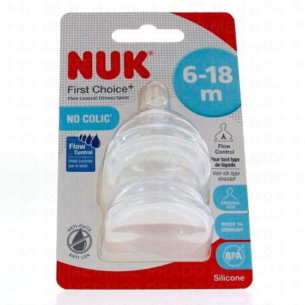 Tétine Physiologique en Silicone First Choice+ - NUK - Débit M