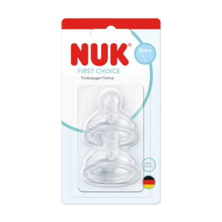 NUK First Choice - Tétines physiologiques pour biberon 0mois+ (taille s)