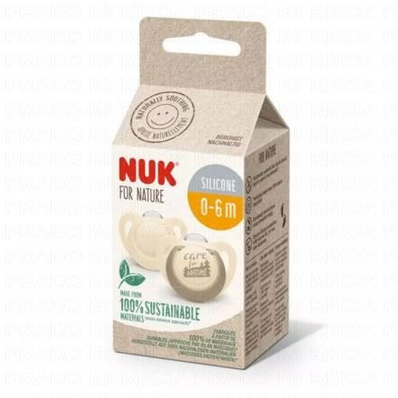 For nature Sucettes x2 0-6mois beige