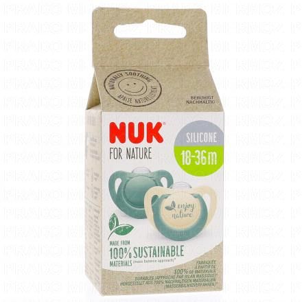 NUK For nature - Sucettes x2 18-36 mois (eucalyptus)