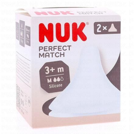NUK Perfect Match - Tètines en silicone souple (taille m)