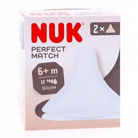 NUK Perfect Match - Tètines en silicone souple (taille universelle)