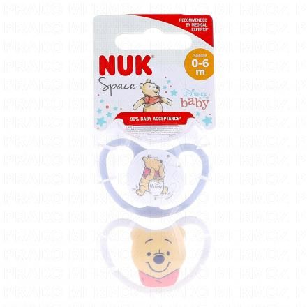NUK Sucettes Winnie physiologiques (0 - 6 mois)