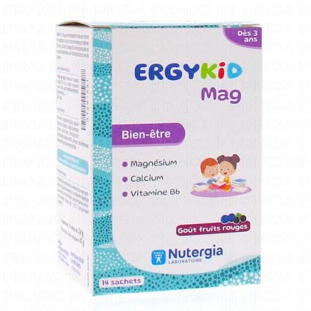 NUTERGIA Ergykid Mag boîte 14 sachets goût fruits rouges