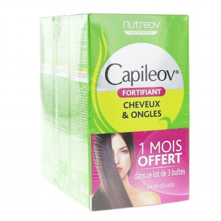 NUTREOV Capileov fortifiant 3 boîtes de 30 gélules