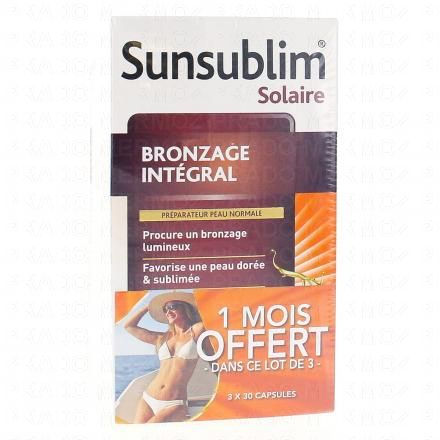 NUTREOV Sunsublim bronzage intégral offre spéciale 3 mois 3x 30 capsules