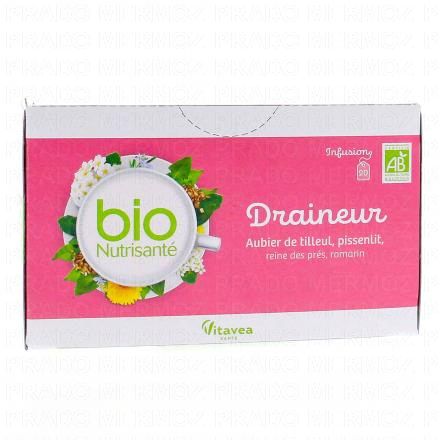 NUTRISANTÉ Infusion bio draineur 20 sachets