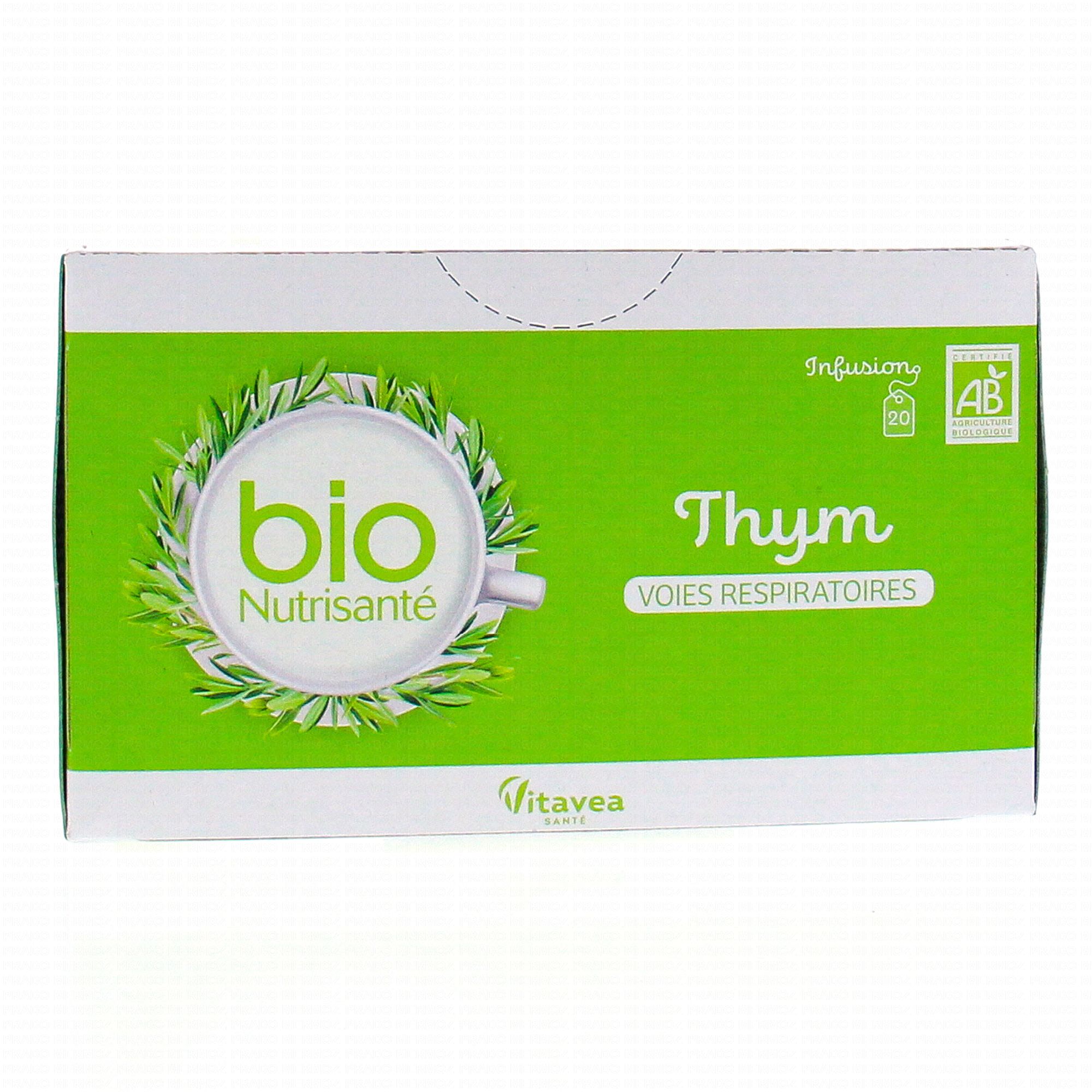 Nutrisanté Vitavea Infusion Bio Thym Voies Respiratoires 20 sachets